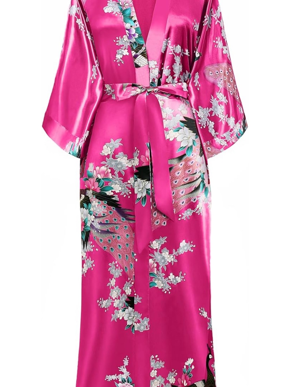 Pink Floral Kimono Robe - Picture 11 of 12